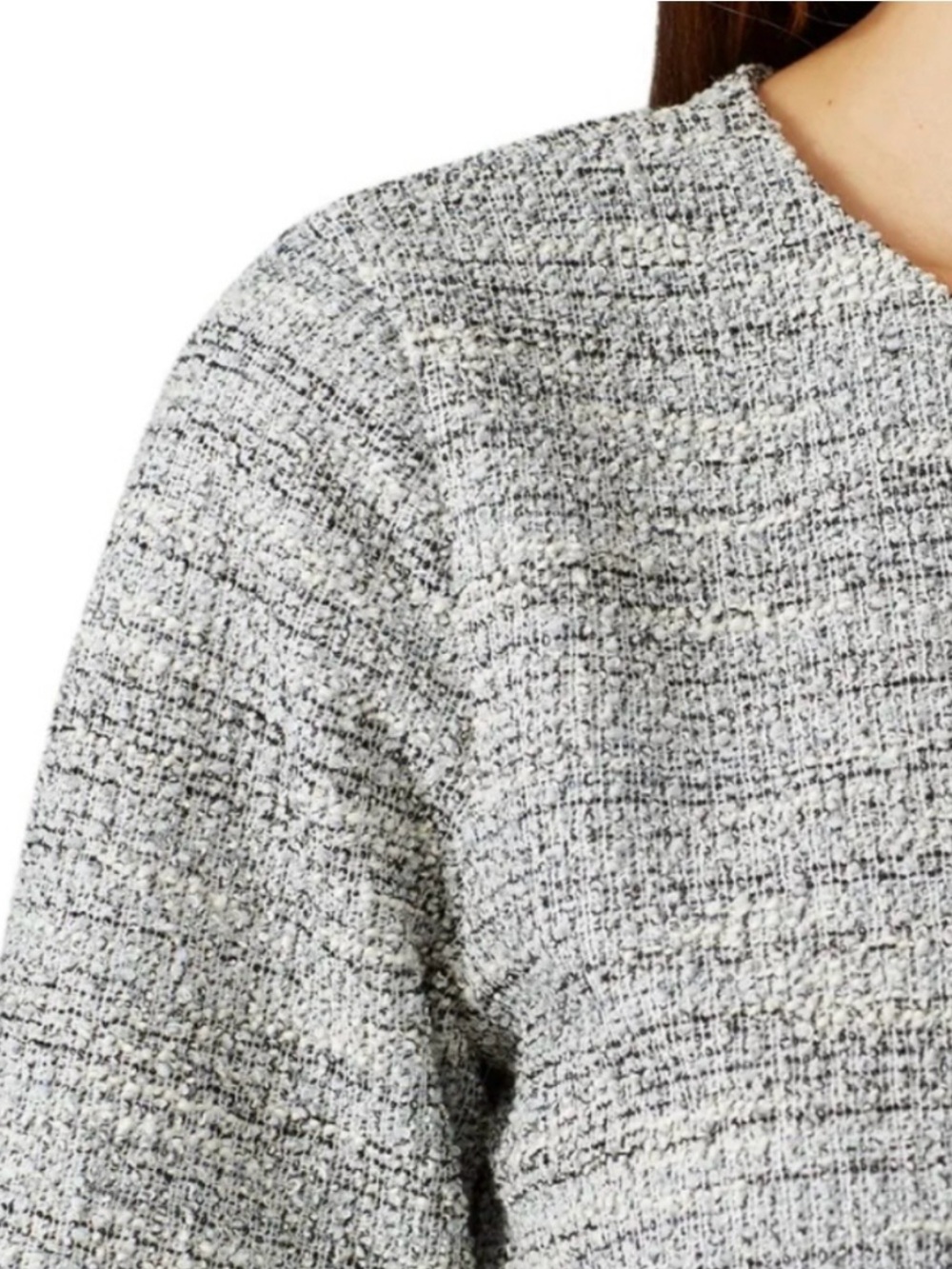 NWT Club Monaco Women's Shanice Dress $180 Textured Tweed Short Sleeve Shift M - Picture 4 of 10